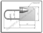 PadLock Seal PS 8004 Dimension